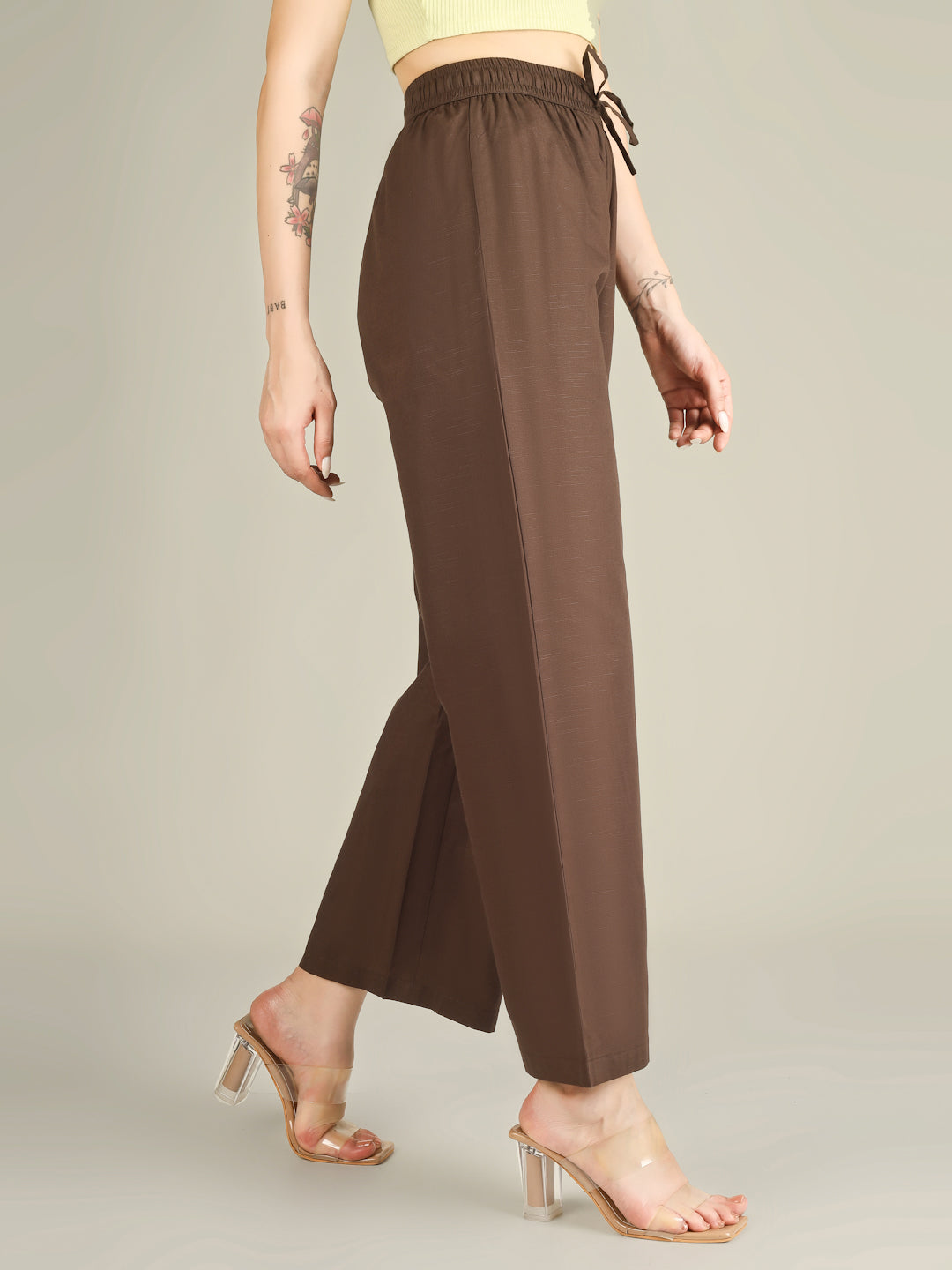 Brown Premium Cotton Linen Trouser