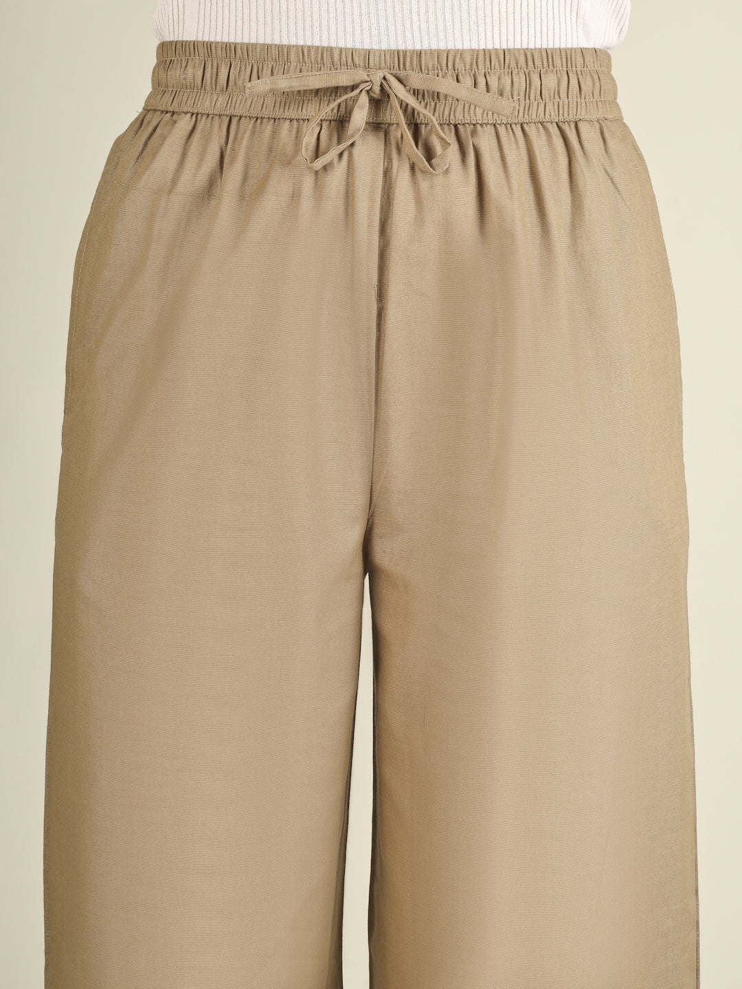 Khaki Green Premium Cotton Linen Trouser