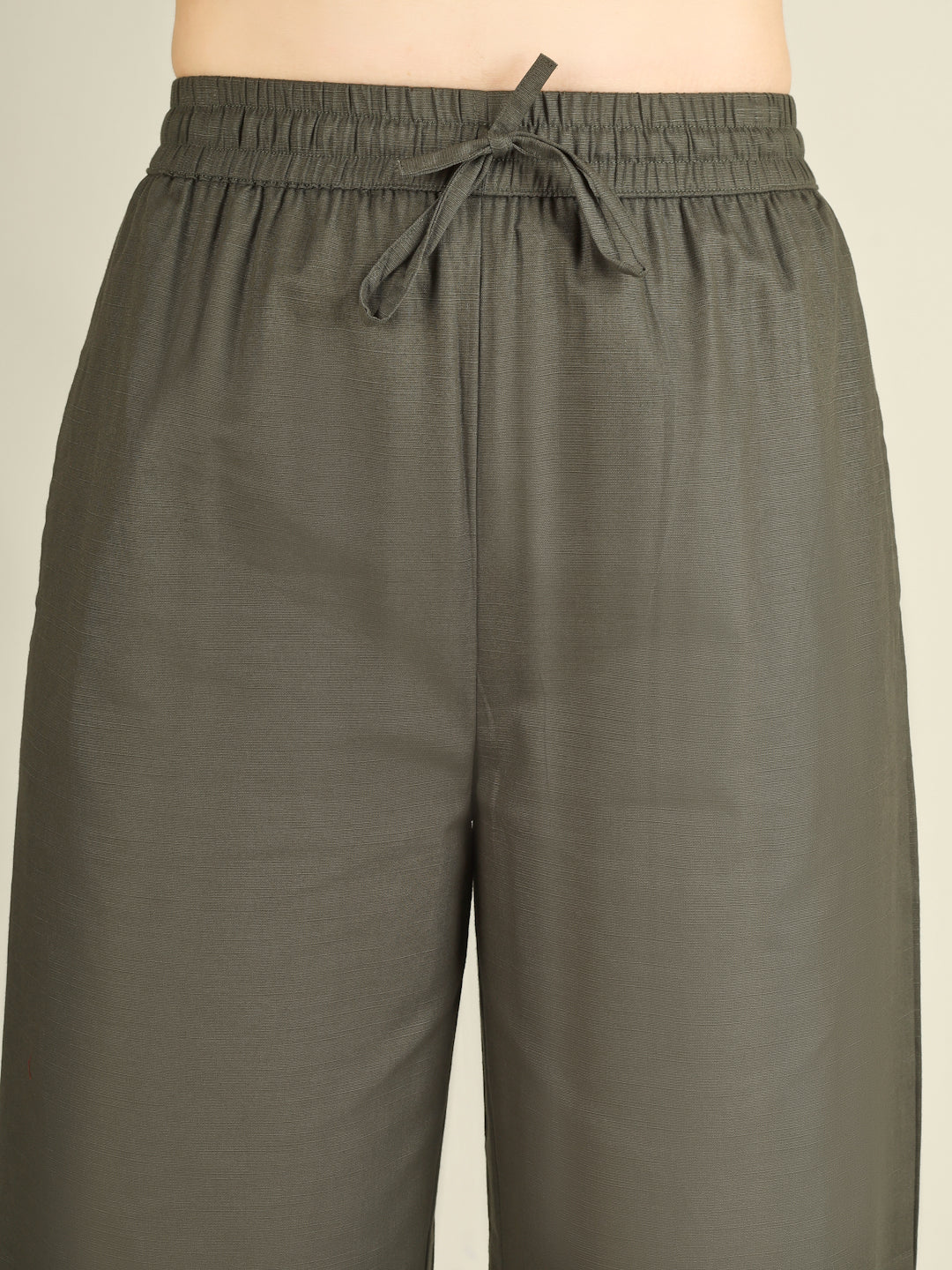 Forest Green Premium Cotton Linen Trouser