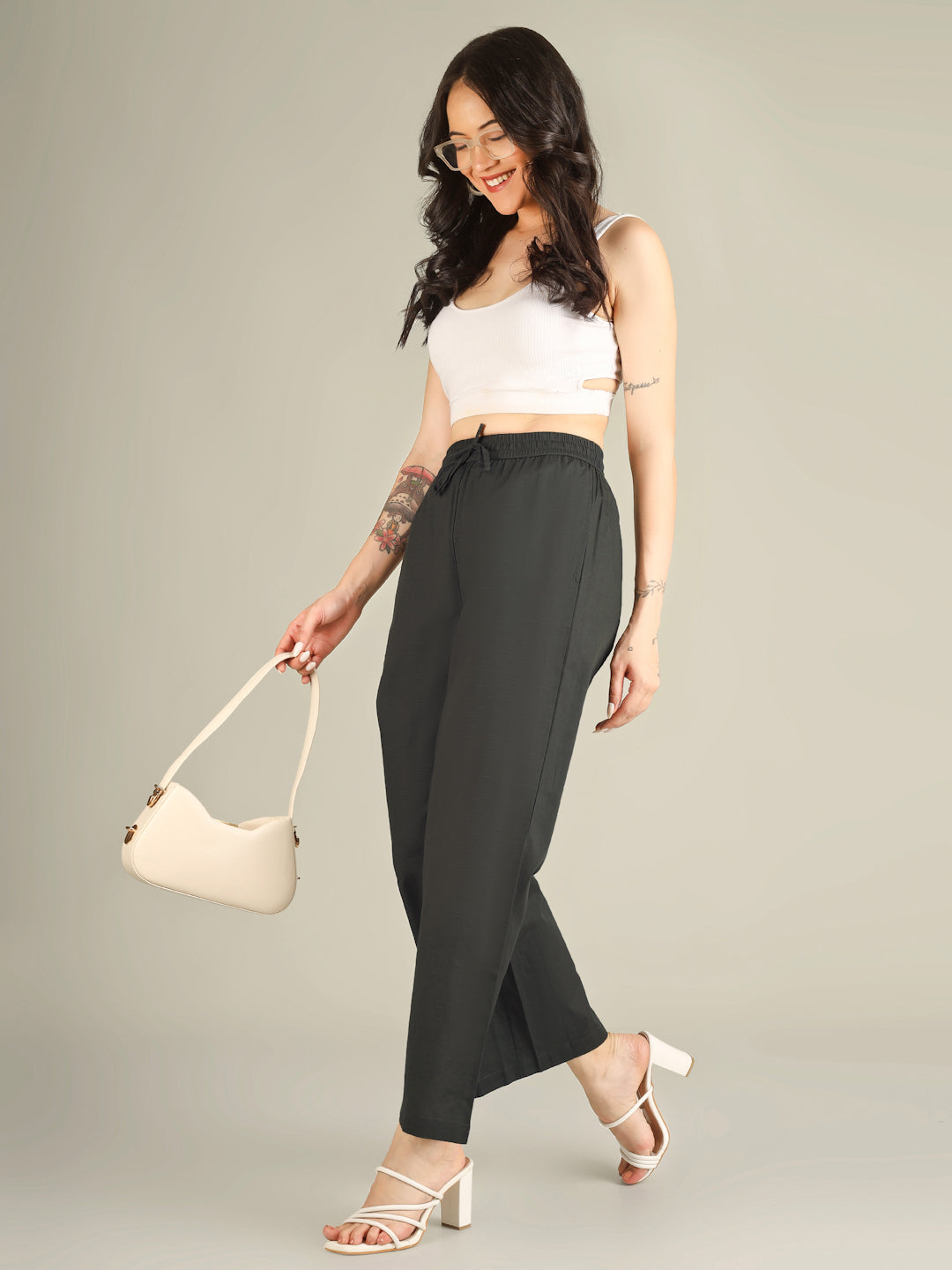 Forest Green Premium Cotton Linen Trouser