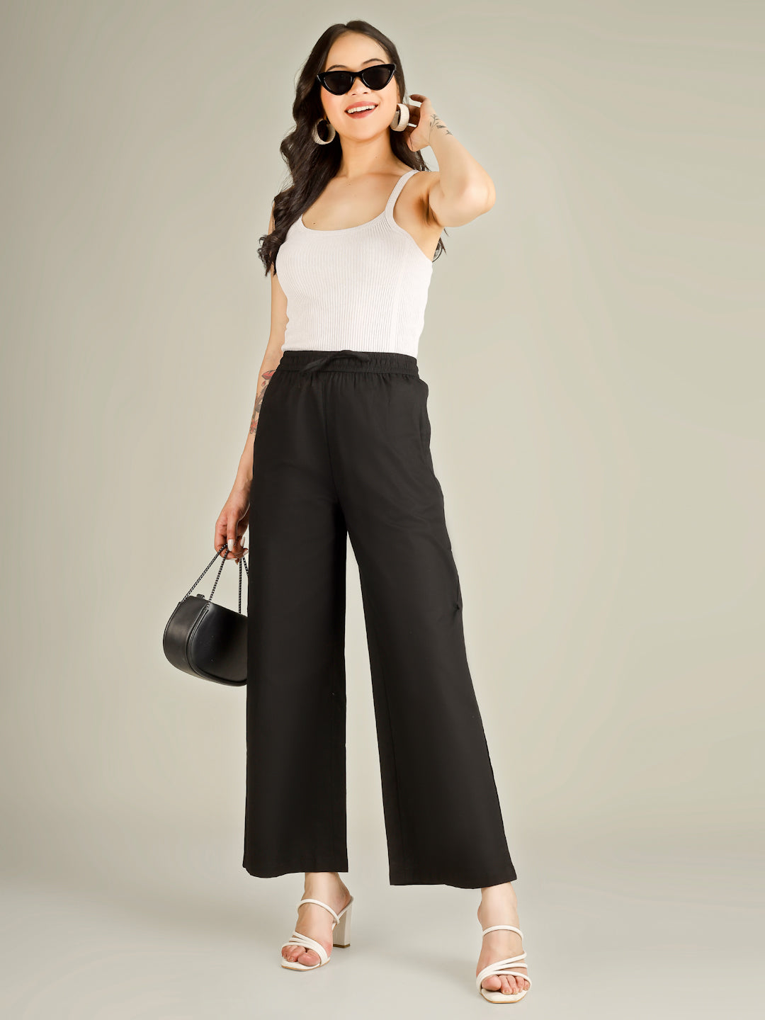 Black Premium Cotton Linen Trouser