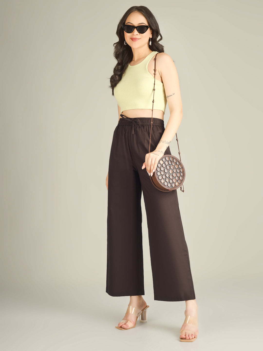 Brown Premium Cotton Linen Trouser