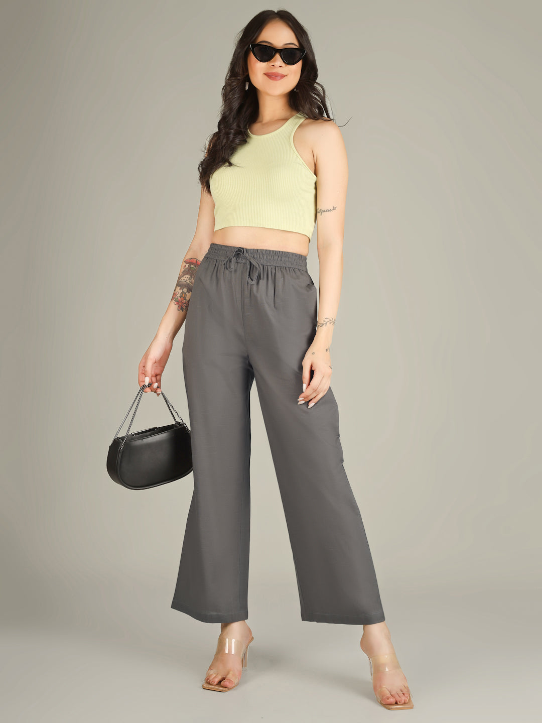 Grey Premium Cotton Linen Trouser