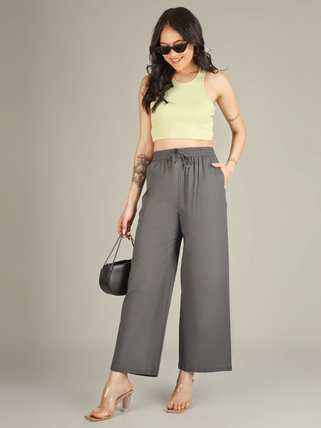 Grey Premium Cotton Linen Trouser