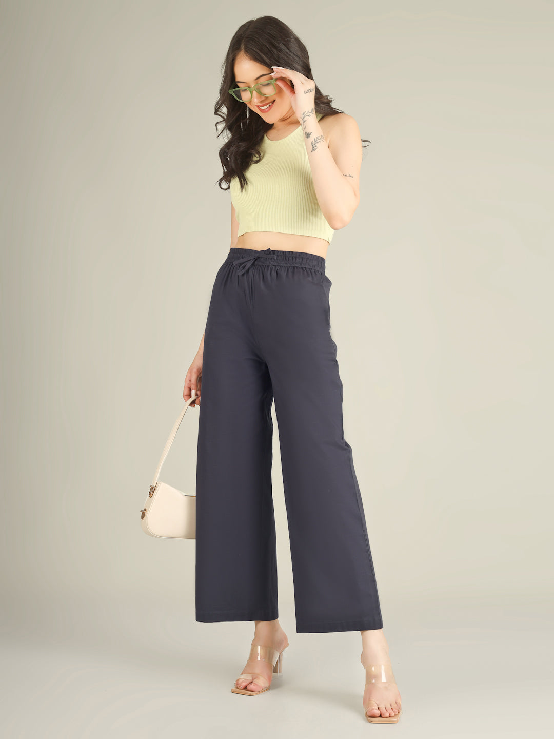 Slate Grey Premium Cotton Linen Trouser