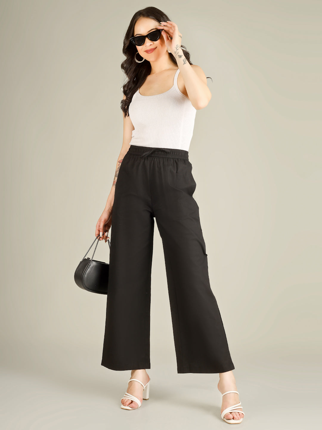 Black Premium Cotton Linen Trouser