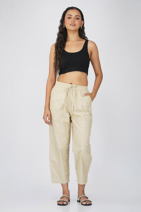 Beige Baggy Pant