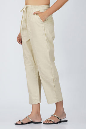 Beige Baggy Pant