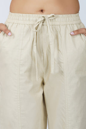 Beige Baggy Pant