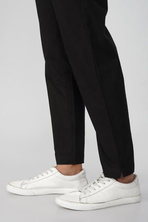 Black Cotton Trouser for Women