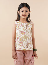 Kids Sleeveless Cotton Top (Cream)