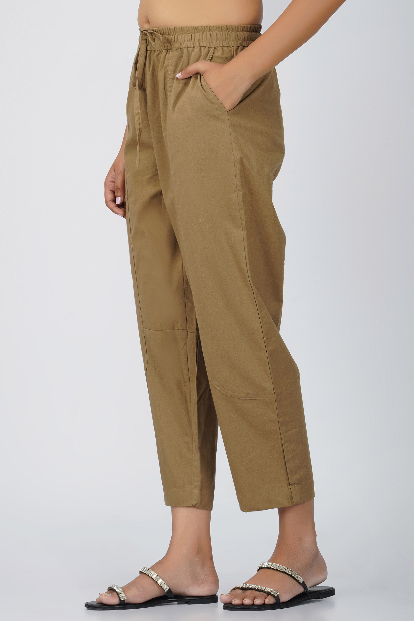 Dark Chikoo Baggy Pant