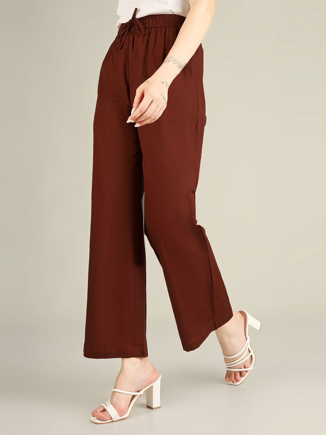 Rust Premium Cotton Linen Trouser