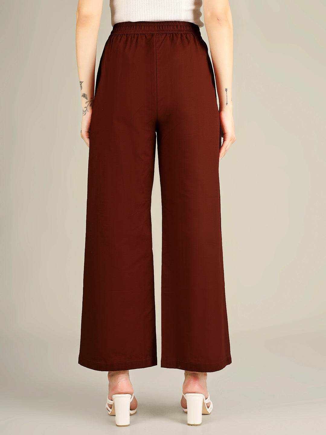 Rust Premium Cotton Linen Trouser