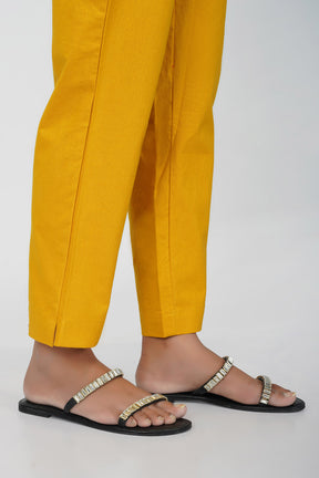 Mustard Cotton Trouser for Women