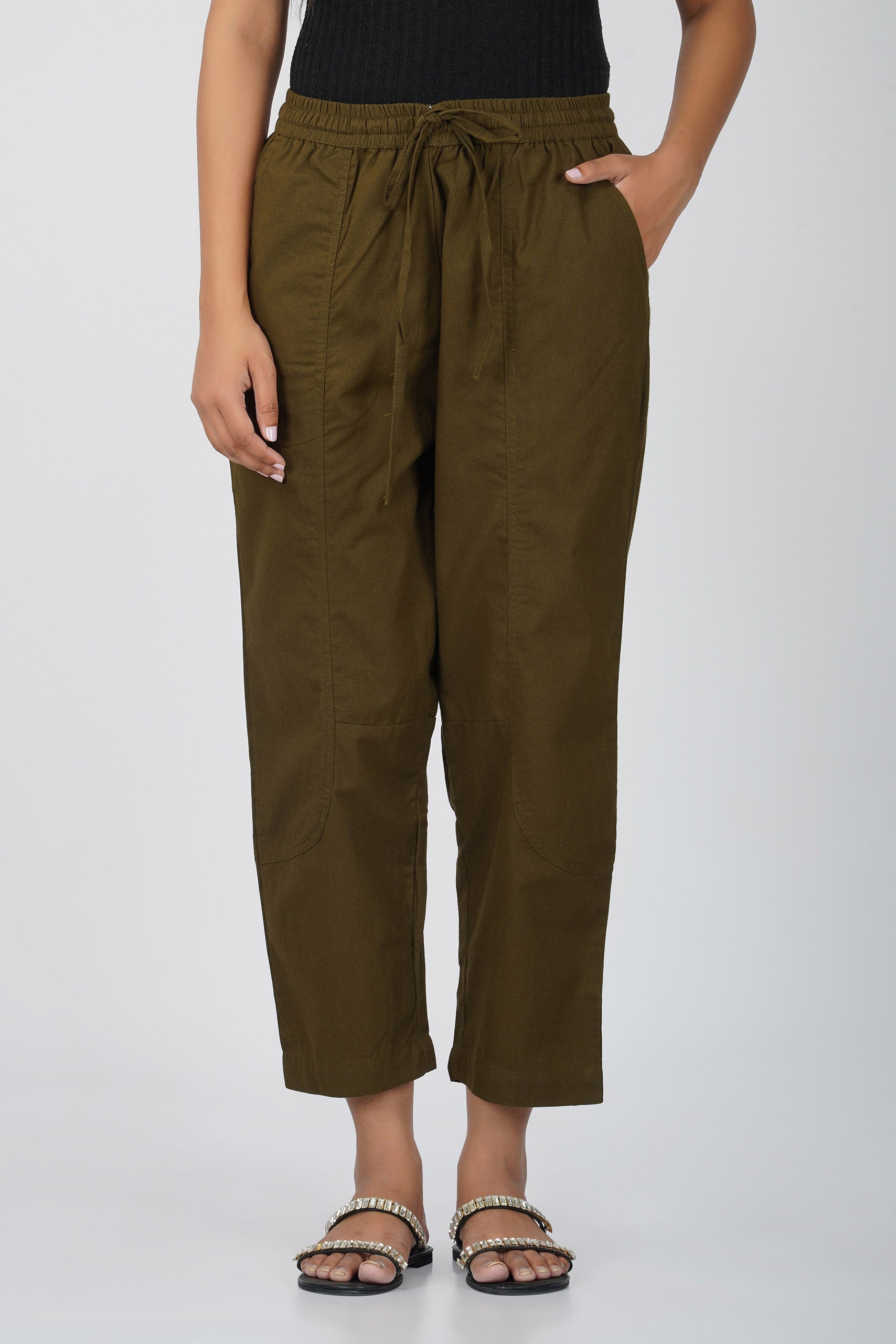 Olive Baggy Pant