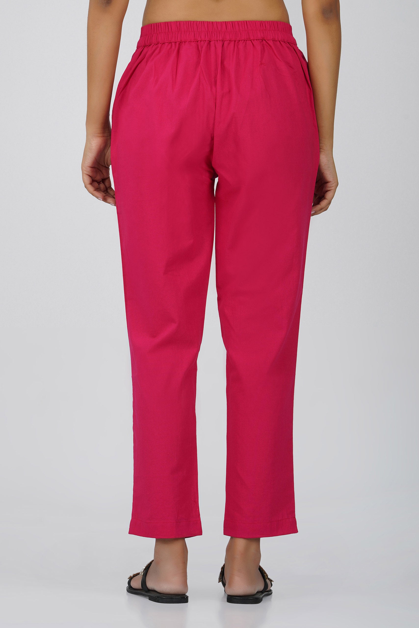 Rani Pink Cotton Trouser for Women