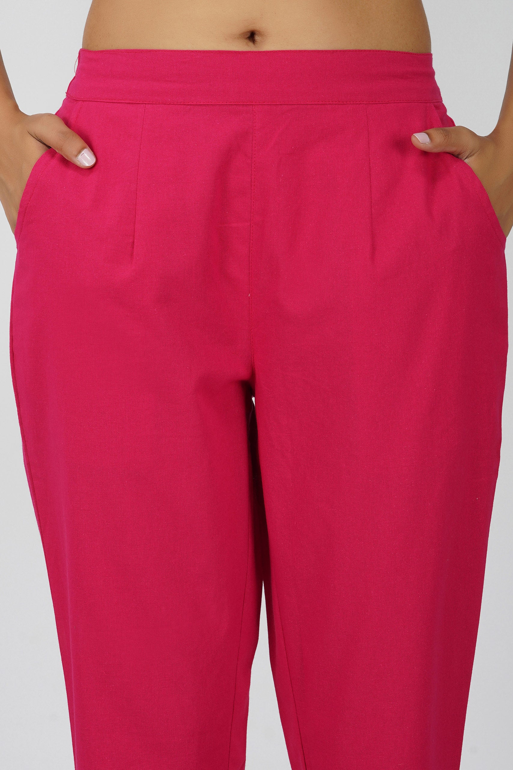 Rani Pink Cotton Trouser for Women