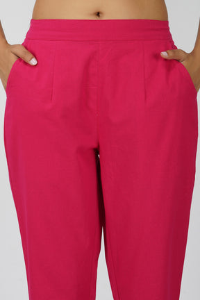 Rani Pink Cotton Trouser for Women