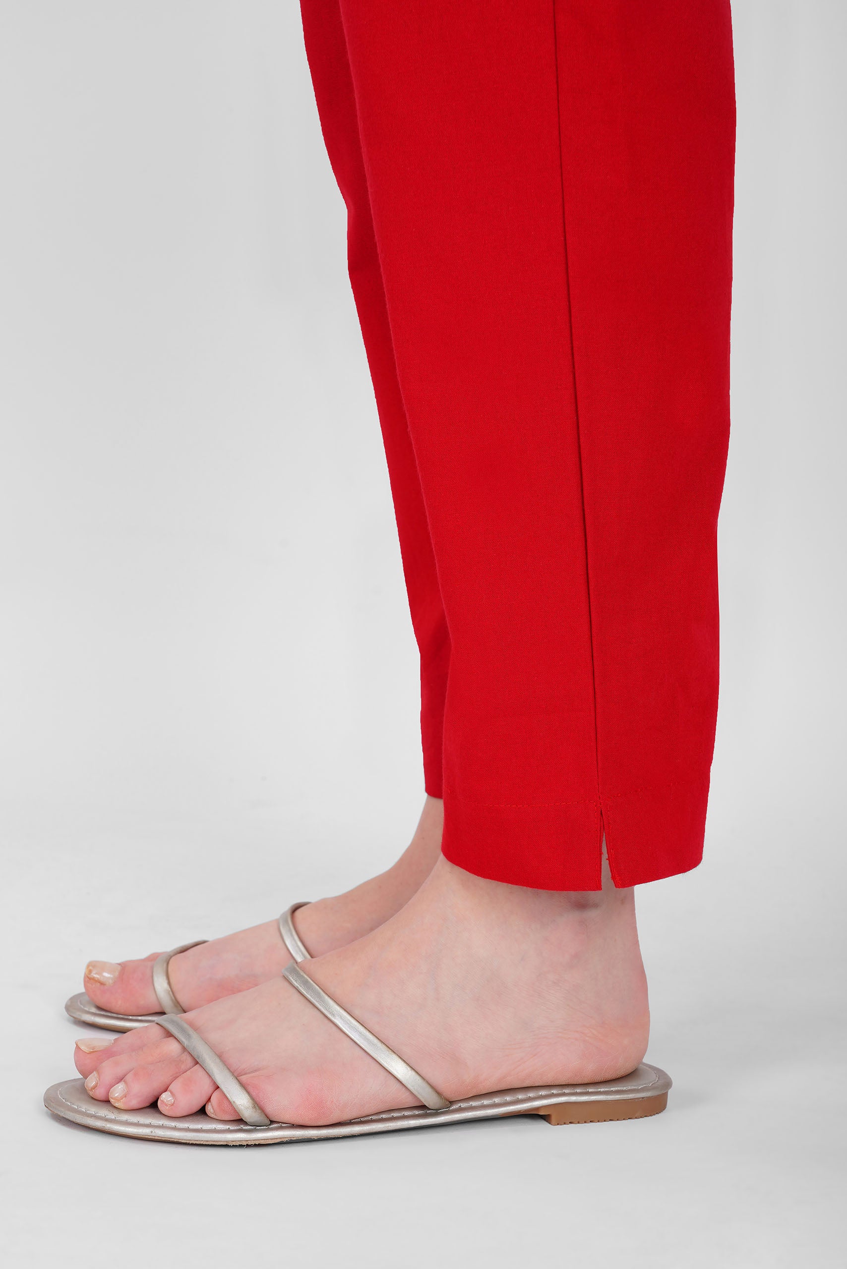 Red Cotton Trouser for Women